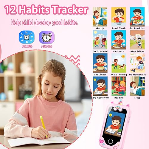 Miniatura 6 de Teléfono inteligente para niños con doble cámara, reproductor de juegos y música, teléfono celular de juguete de aprendizaje para niños, regalos