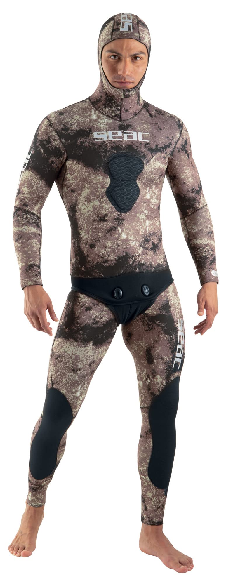 Seac Gannet, Chaqueta con Capucha y pantalón de Cintura Alta en Neopreno Stretch de 5 mm