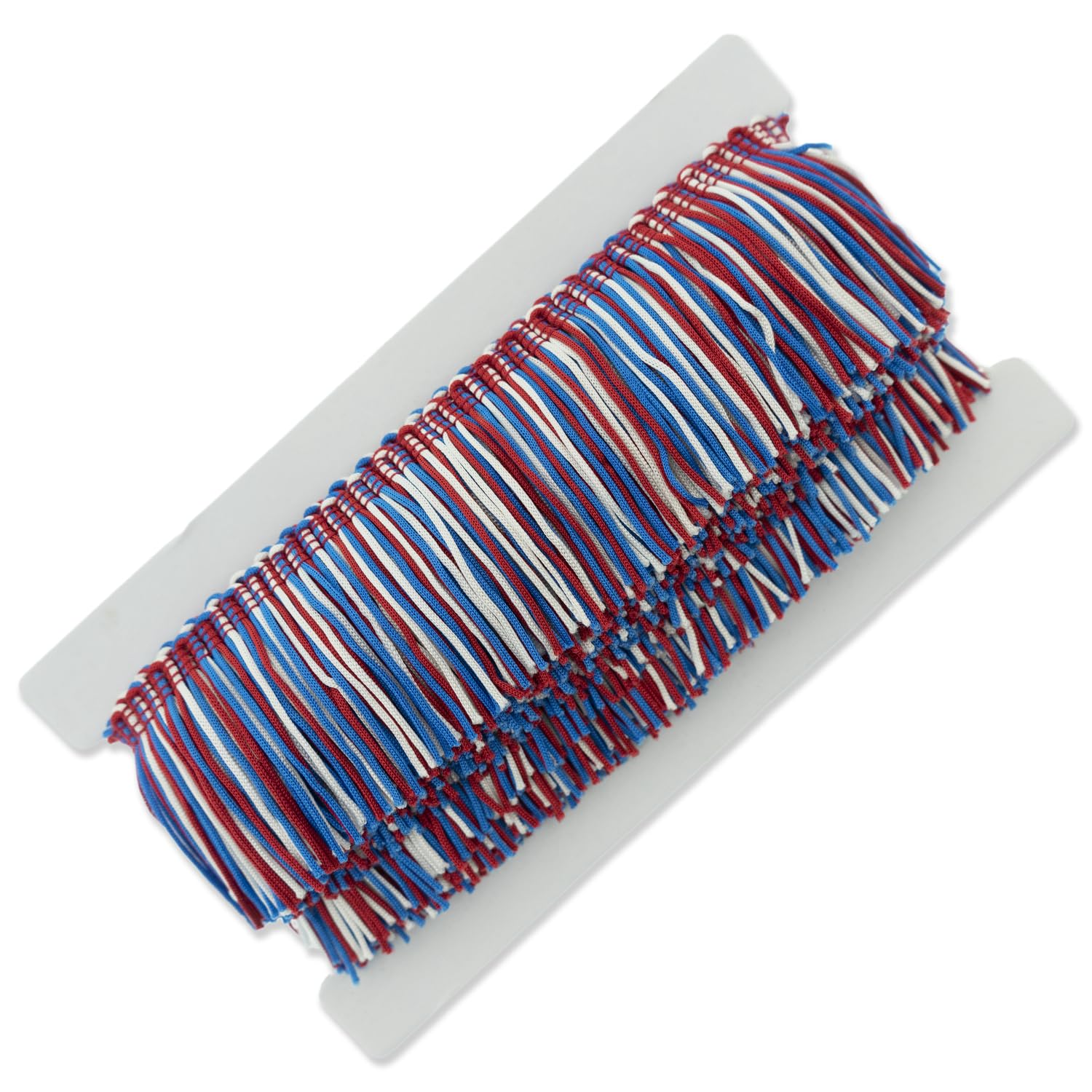 Frange de chaîne multicolore de 5,1 cm rouge blanc bleu pour réparer vos bordures usées