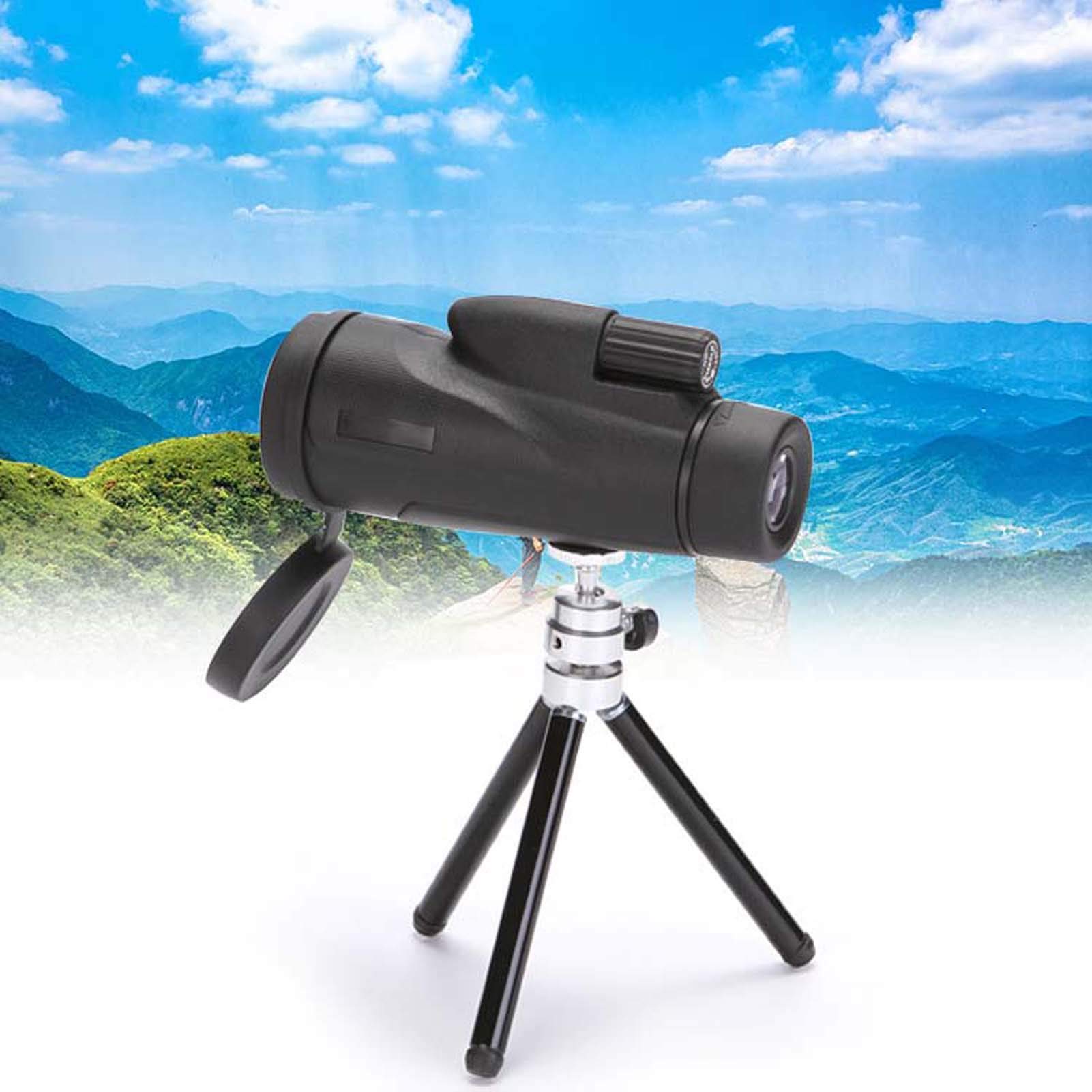 Przenośny monokularowy teleskop monokularowy o dużej mocy ze statywem, 12 x 50 Monokular Prism Bak4, luneta monokularowa wodoodporna do obserwacji ptaków, dzikiej przyrody, podróży, kempingu