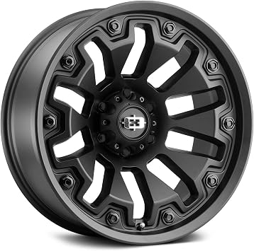 Vision 362 ARMOR Custom Wheel - 20x9, 12 Offset, 6x139.7 Bolt Pattern, 78.1mm Hub - Satin Black with Gray Bolts Rim