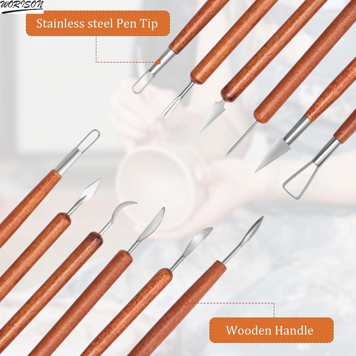 Worison Clay Sculpting Tools - 6 Piece Set -4