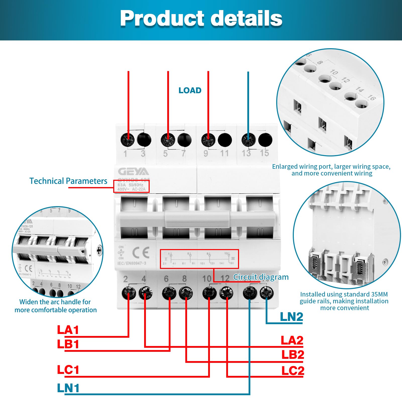 Sontheimer Elektroschaltgeräte NLT - Hoofdschakelaar nood-uit - NLT63