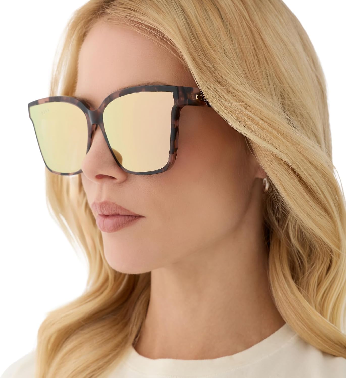 DIFF Meredith II | Designer Square Sunglasses for Women | 100% UVA/UVB Protection