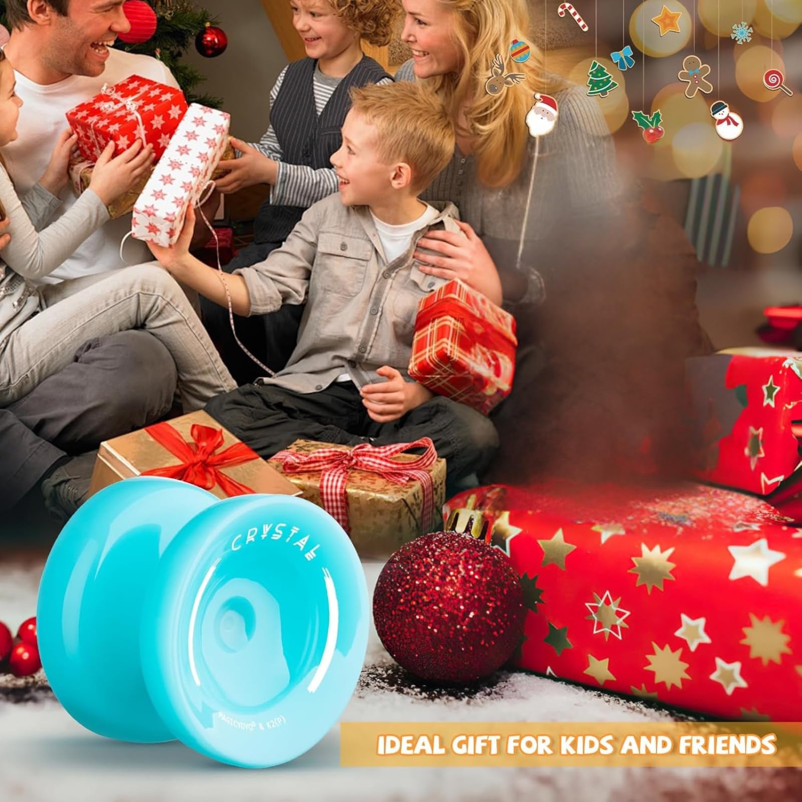 The Autostory Magic Yoyo K2 Responsive Yoyo for Kids, Professional for Beginners, Dual Purpose with Unresponsive Bearing for Adults/Advanced - 6 Strings, Bag, Bearing Remover (Sky Blue) 2