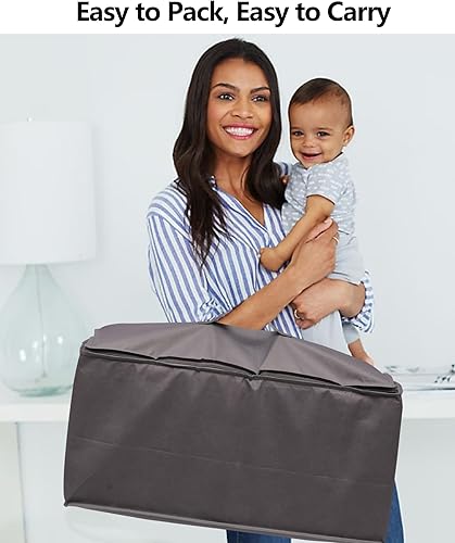 Miniatura 8 de Mecc ecoh Colchones plegables para empacar y jugar, colchón portátil transpirable Pack N Play, espuma viscoelástica reversible de gel frío, forro