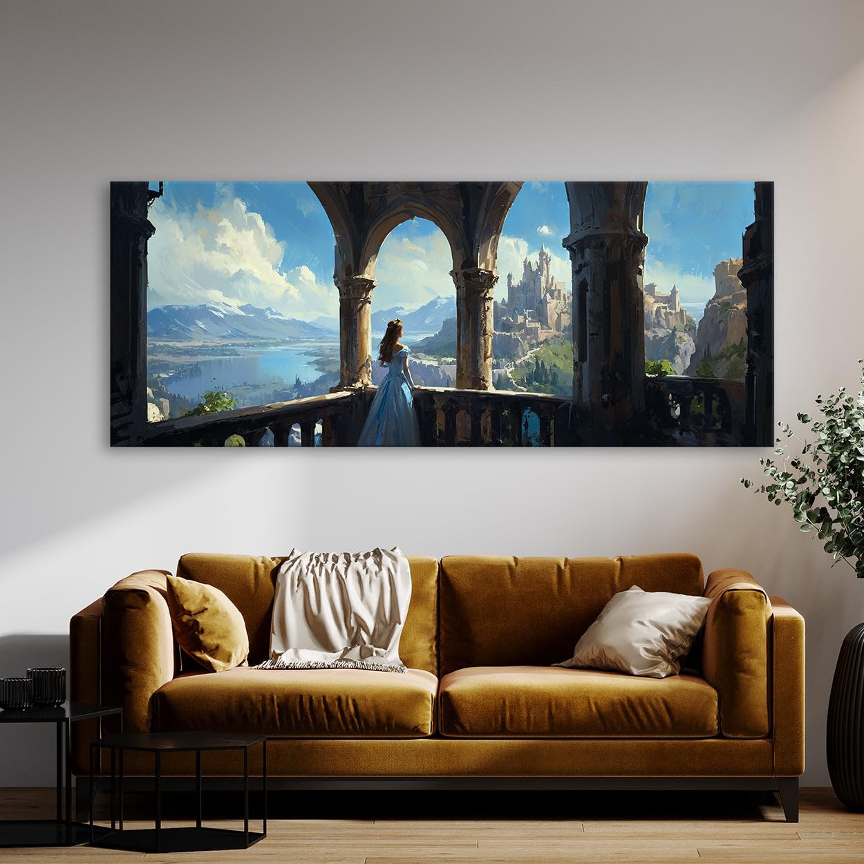 Sense Canvas Impression artistique sur toile de la princesse Royal Overlook 11 Décoration de la maison, affiche murale taille moyenne 30 x 12 / 3,8 cm