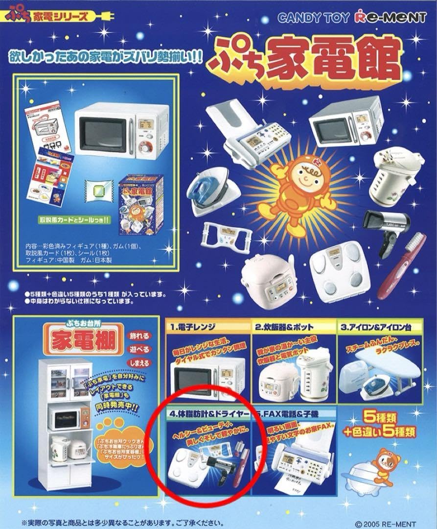 Amazon.co.jp: リーメント ミニチュア ぷち家電館 体脂肪計