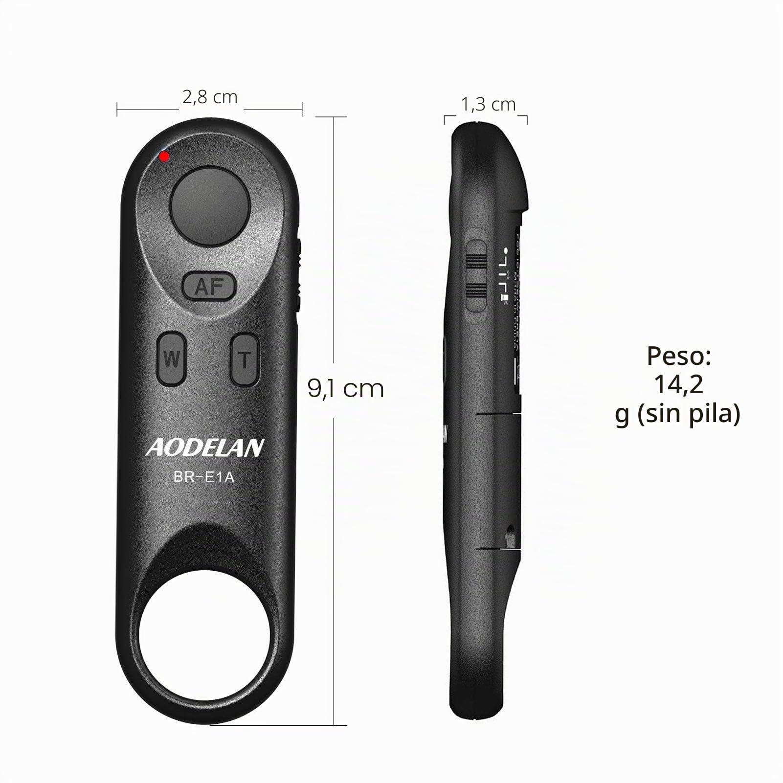 AODELAN Control Remoto inalámbrico Controlador Disparador BR-E1A Mando a Distancia para Canon EOS R, EOS RP, R5, R6, 6D Mark II, 77D, 850D, 800D, 200D, M50, 90D, M6 Mark II