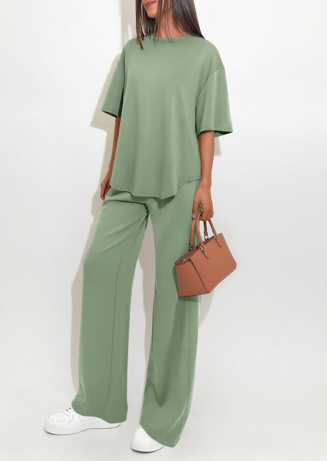 PRETTYGARDEN 2 Piece Lounge Sets for Women Summer 2026 Short Sleeve Matching Airport Travel Outfits Casual Spring Clothes - Image 3