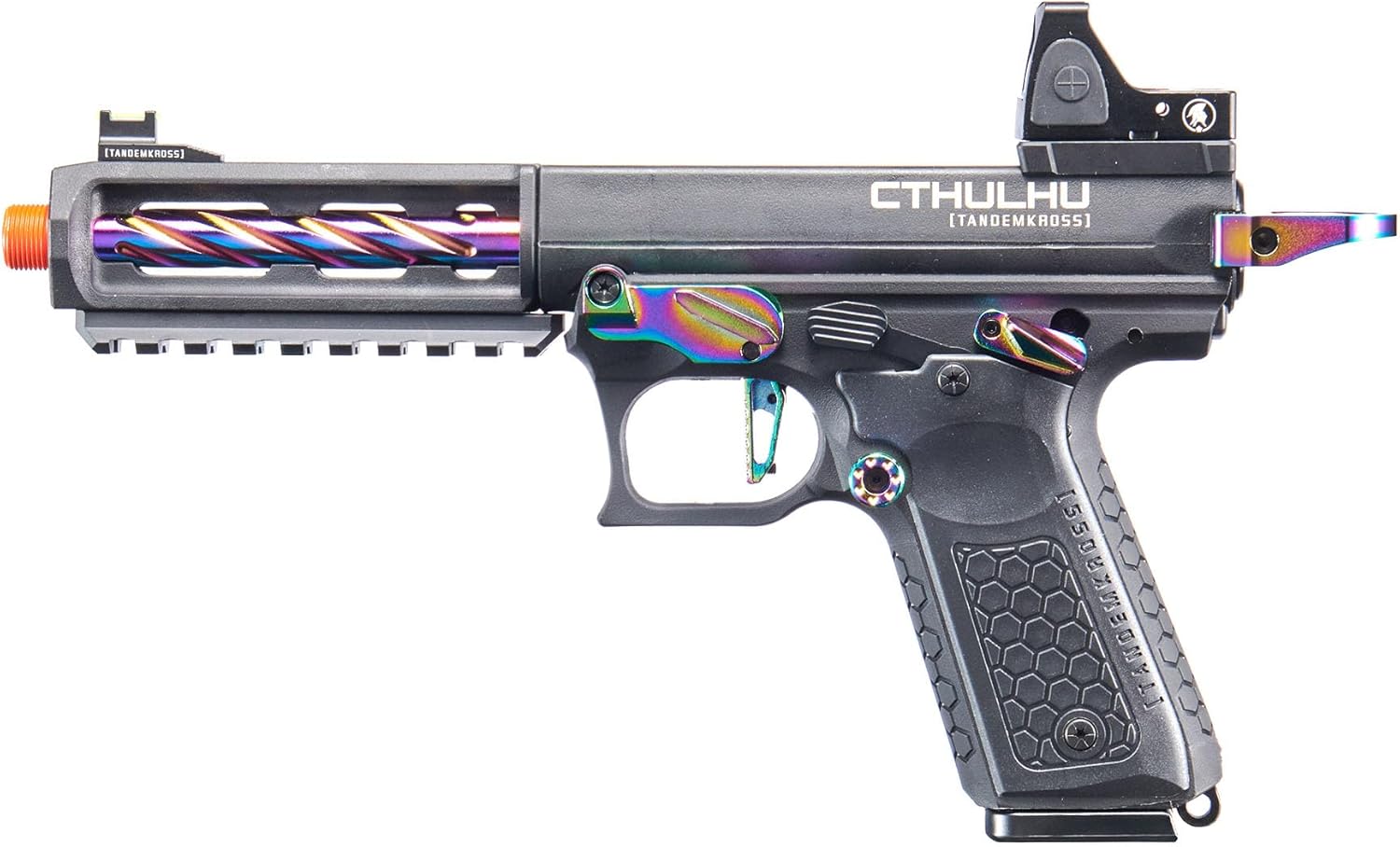 Lancer Tactical Lightweight Full Auto/Semi Gas Blowback Airsoft Pistol w/Reflex Red Dot (Tandemkross Cthulhu)