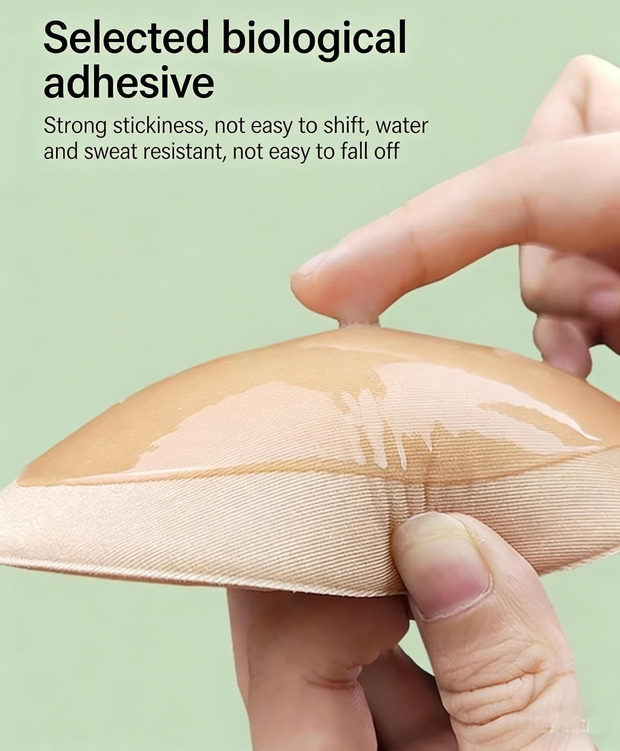 Sticky Silicone Bra Inserts Pads Breast Enhancer Triangle Invisible Breathable Push Up Bra Inserts Padding for Swimsuit and Bikini - 2 Pairs - Clear and Skin Color