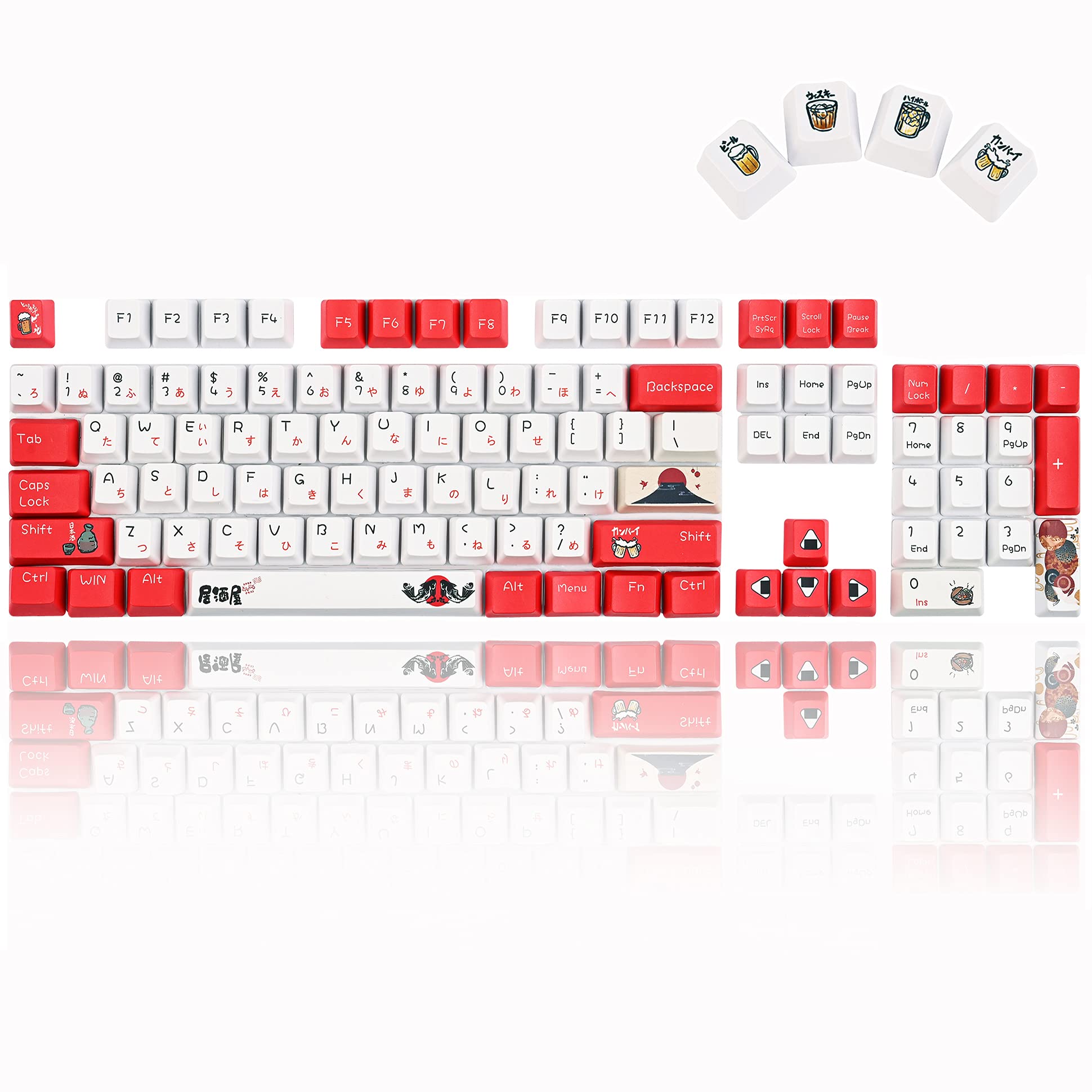 Amazon.co.jp: GTSP 104 日本語キーキャップ 60% 87 Tkl カスタム