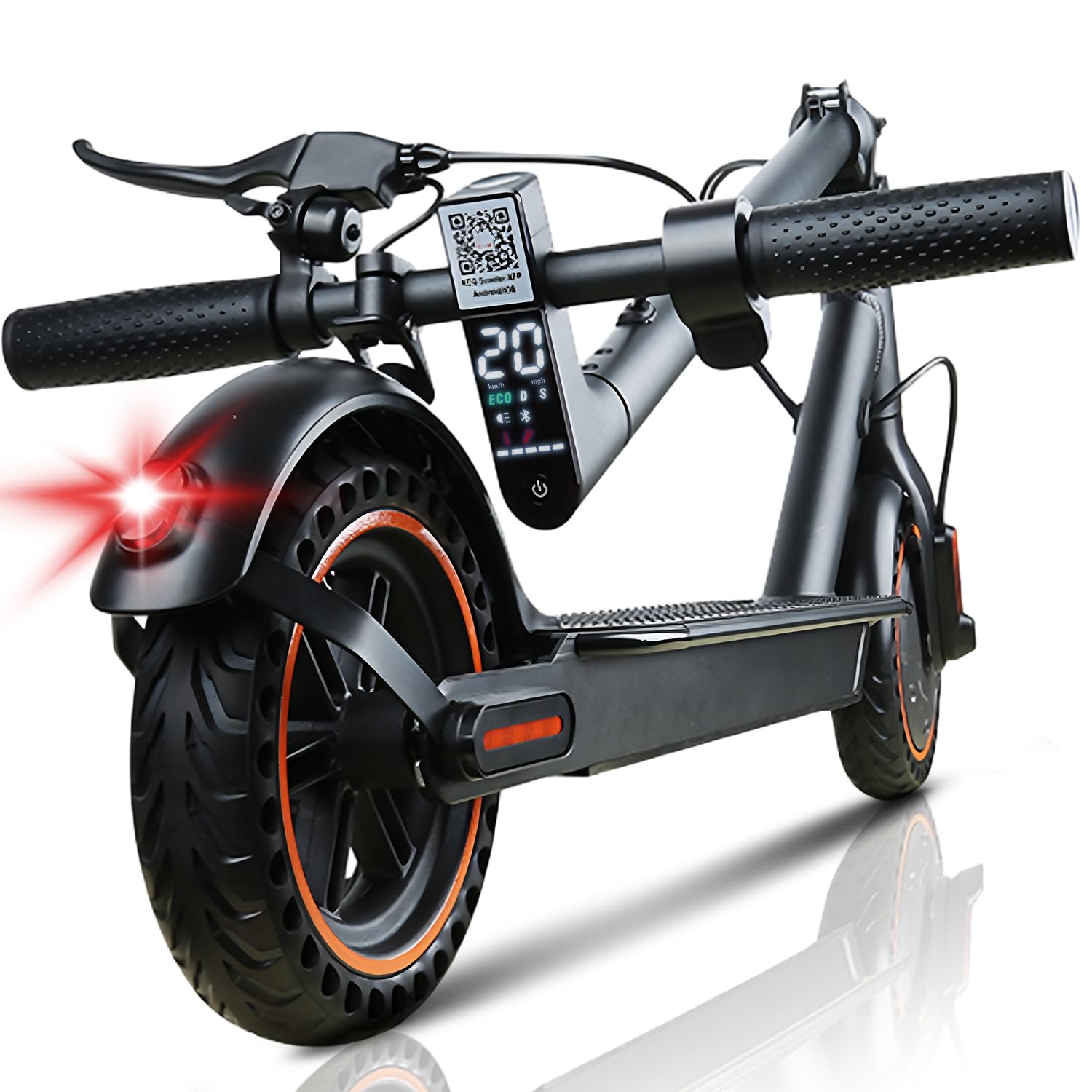 QnQ Trottinettes Électriques Adulte, 2026 Trottinette Pliable 8,5", Moteur 500W/25KM/H Autonomie 30KM, Pneus Nid d'abeille Increvables, Contrôle Via APP et Affichage LED,Batterie 36V 10.4Ah, Max 120kg