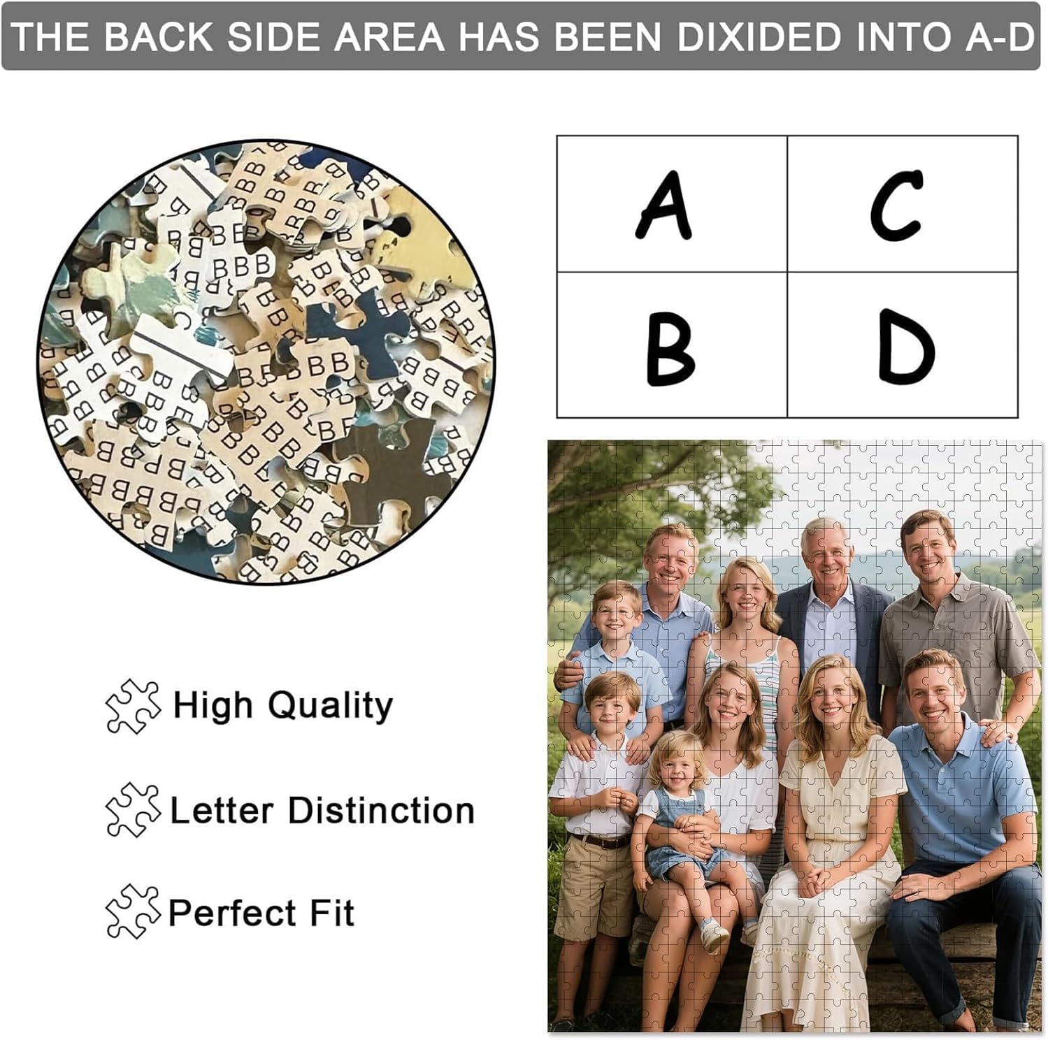 Custom Puzzles from Photo – Personalized Jigsaw Puzzle with Your Picture, 120/200/300/500/1000/1500 Pieces – Custom Puzzle Gift for Family, Pet, Wedding, Birthday, Mother's Day (1000-vertical)