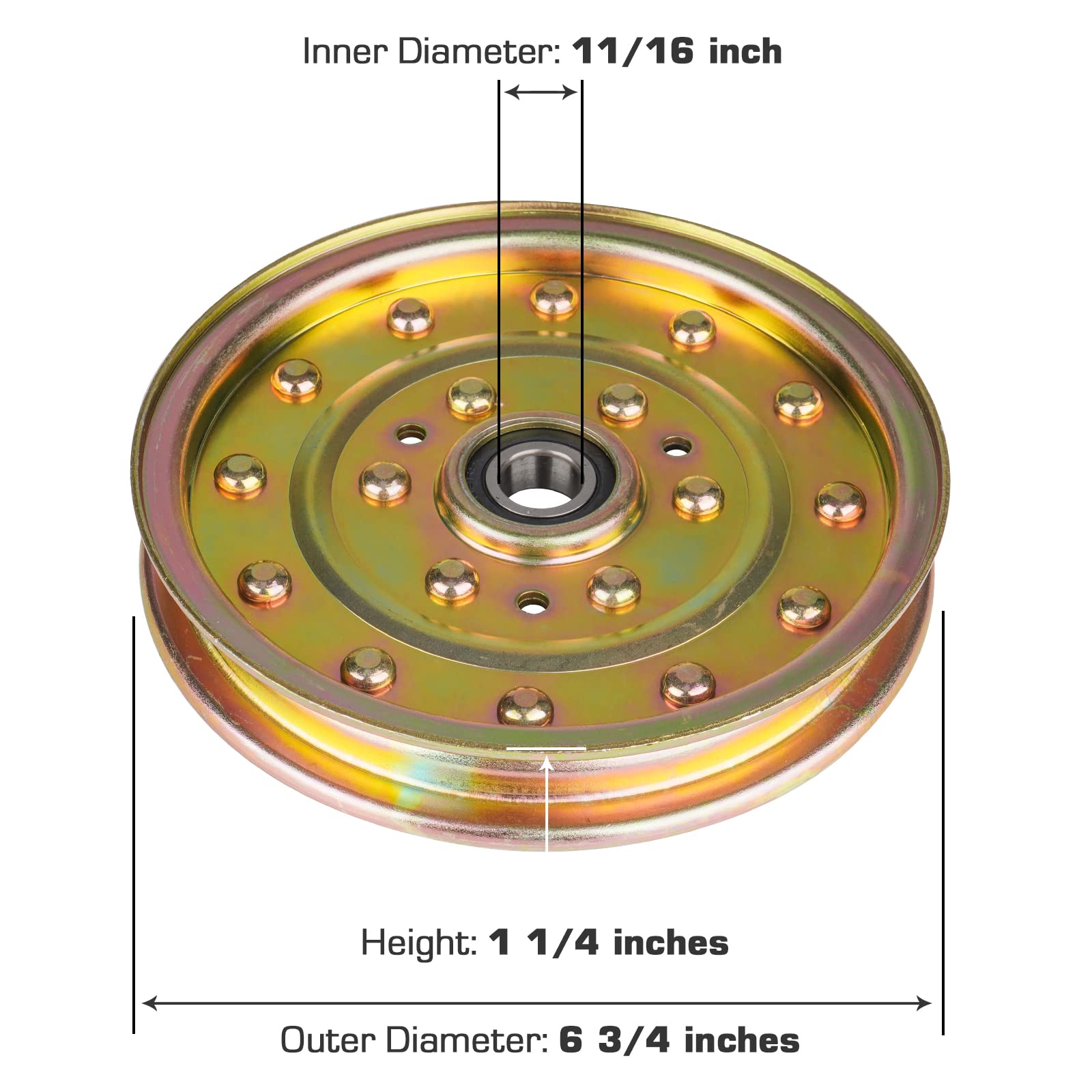 Puleggia Al Minimo Exmark Lazer Z Puleggia Piatta Al Minimo 8DIECI Per Tosaerba Exmark Lazer Z, Toro Z Master - Diametro 6,75 Pollici Puleggia In Acciaio Per Tosaerba Exmark 8TEN - Foto 5