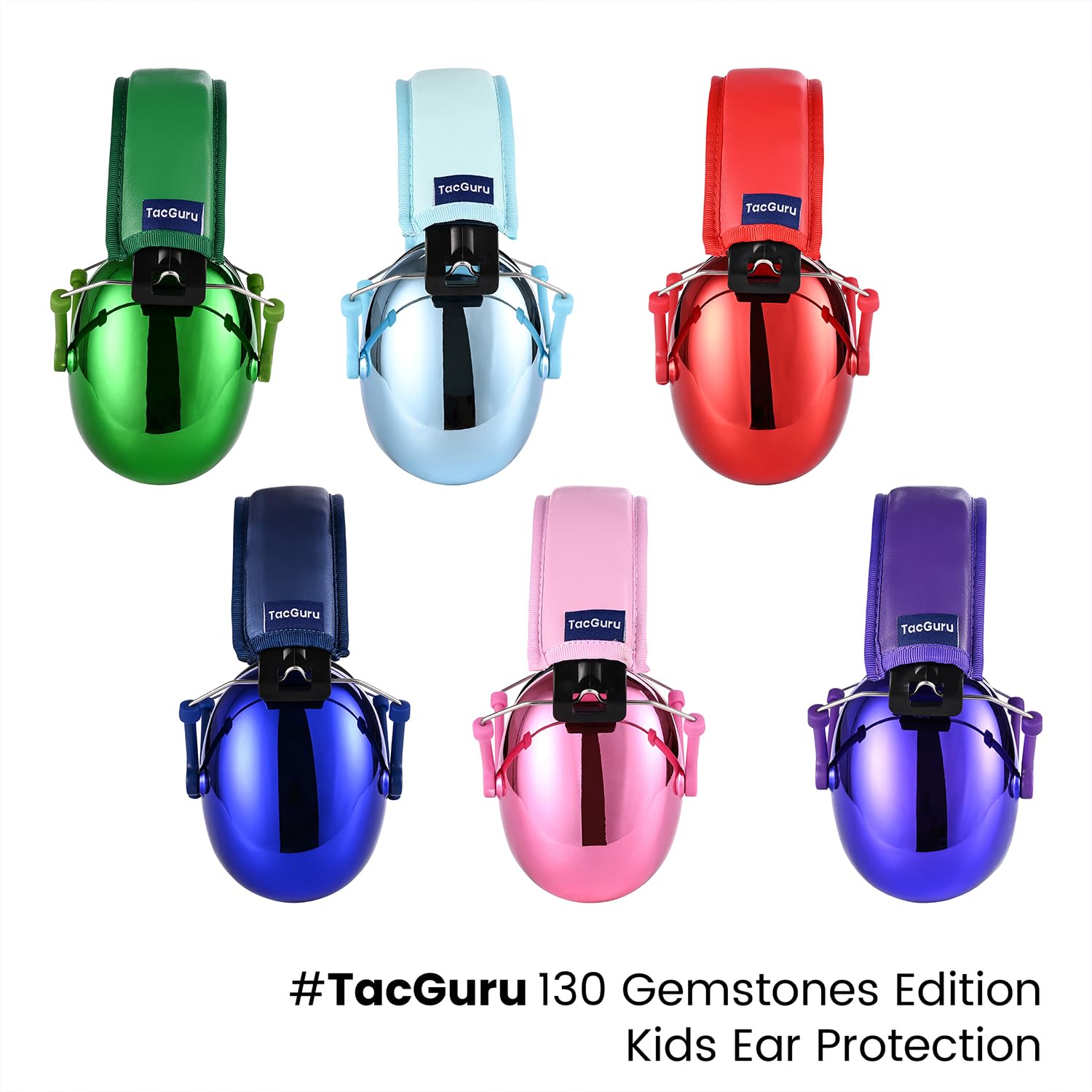 130 Gemstones Edition - Protección auditiva para niños para el ruido - Clasificación de reducción de ruido de 23 dB