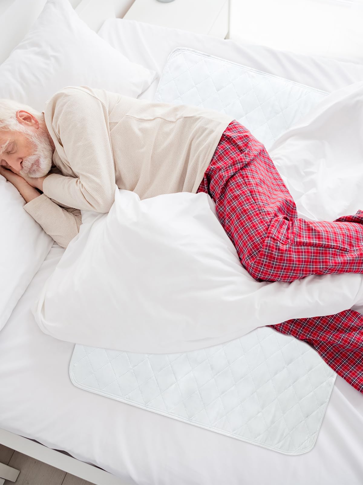 Almohadillas lavables para cama de 34 x 52 pulgadas (paquete de 2)