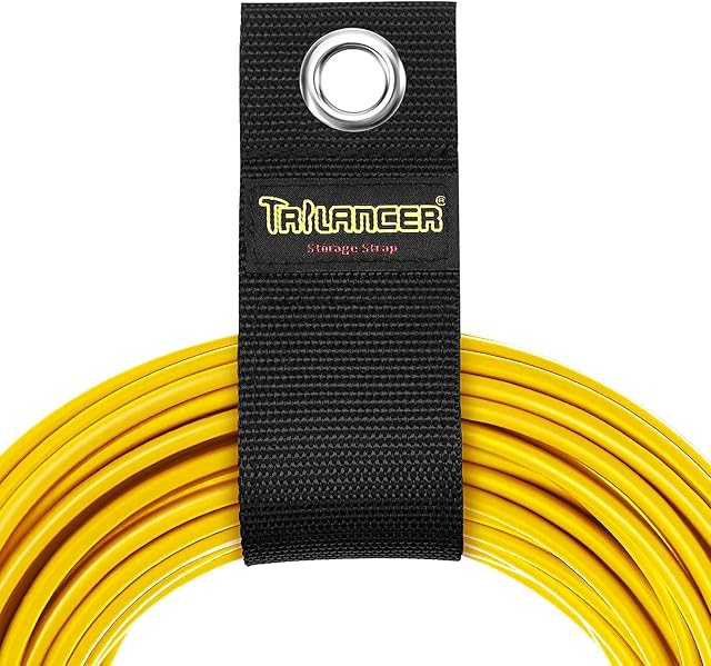 Heavy Duty Storage Straps and Garage Organizer(Assorted 8 Pack), Hook and Loop Extension Cord Organizer, Holder, Cord Wrap, for Hose, Rope, Cables of Home, Basement, RV Workshop, Boat(4L,4XL)
