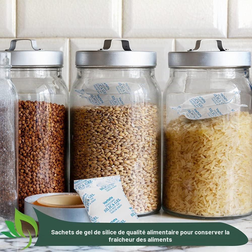 50 Sachet Silicagel 20g Absorbeur d'humidité Pour Stockage