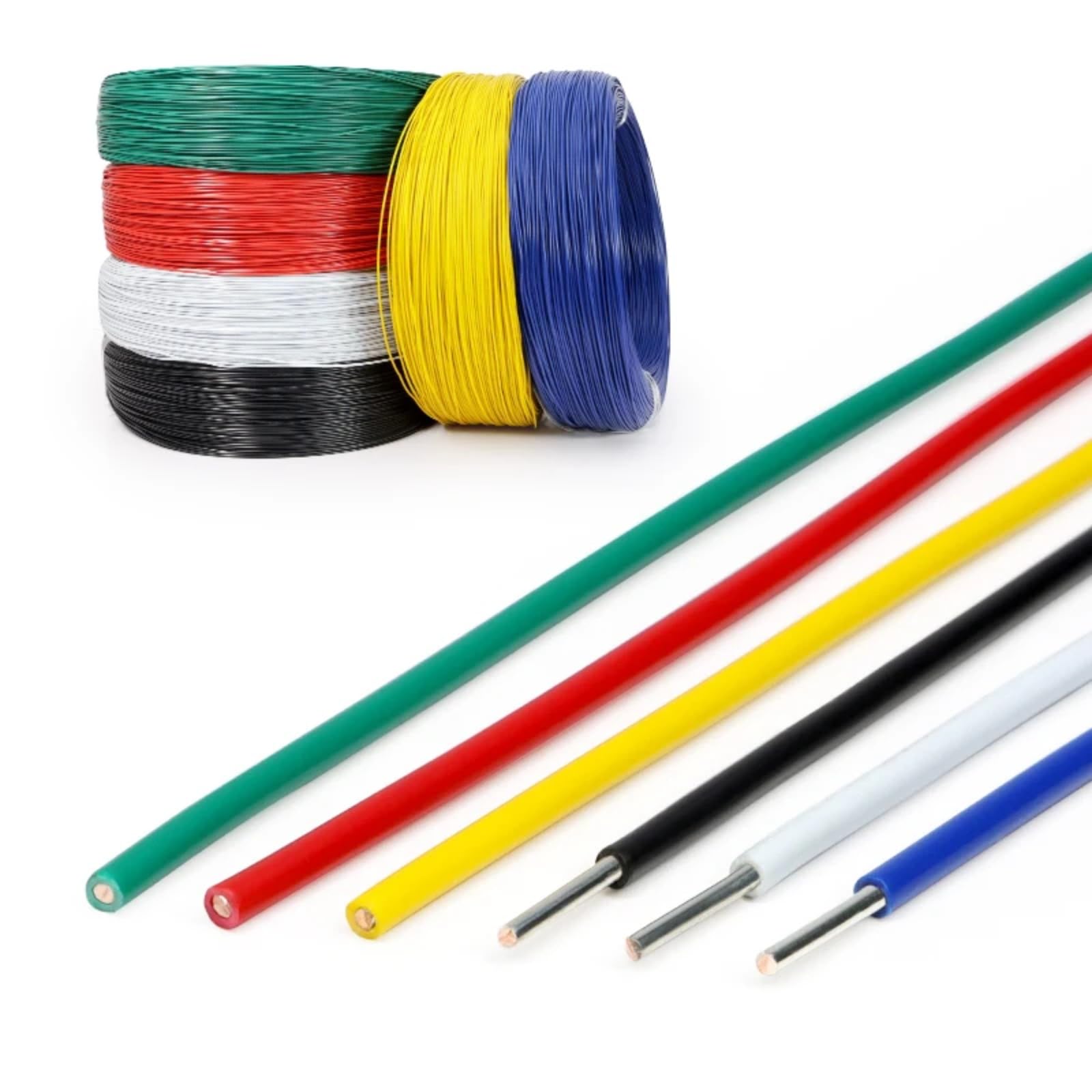 2~50m 1007 Kable jednogodzinowe 26 24 22 20 18 16 14AWG izolowane przedłużające PCW (żółty; 2 metry; 22AWG)