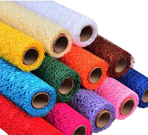 Miniatura 2 de Ciieeo Rollo de cintas para manualidades, cinta de tela, carrete de tela, cinta ancha extravagante, cinta de Pascua, cinta de malla de poliéster con