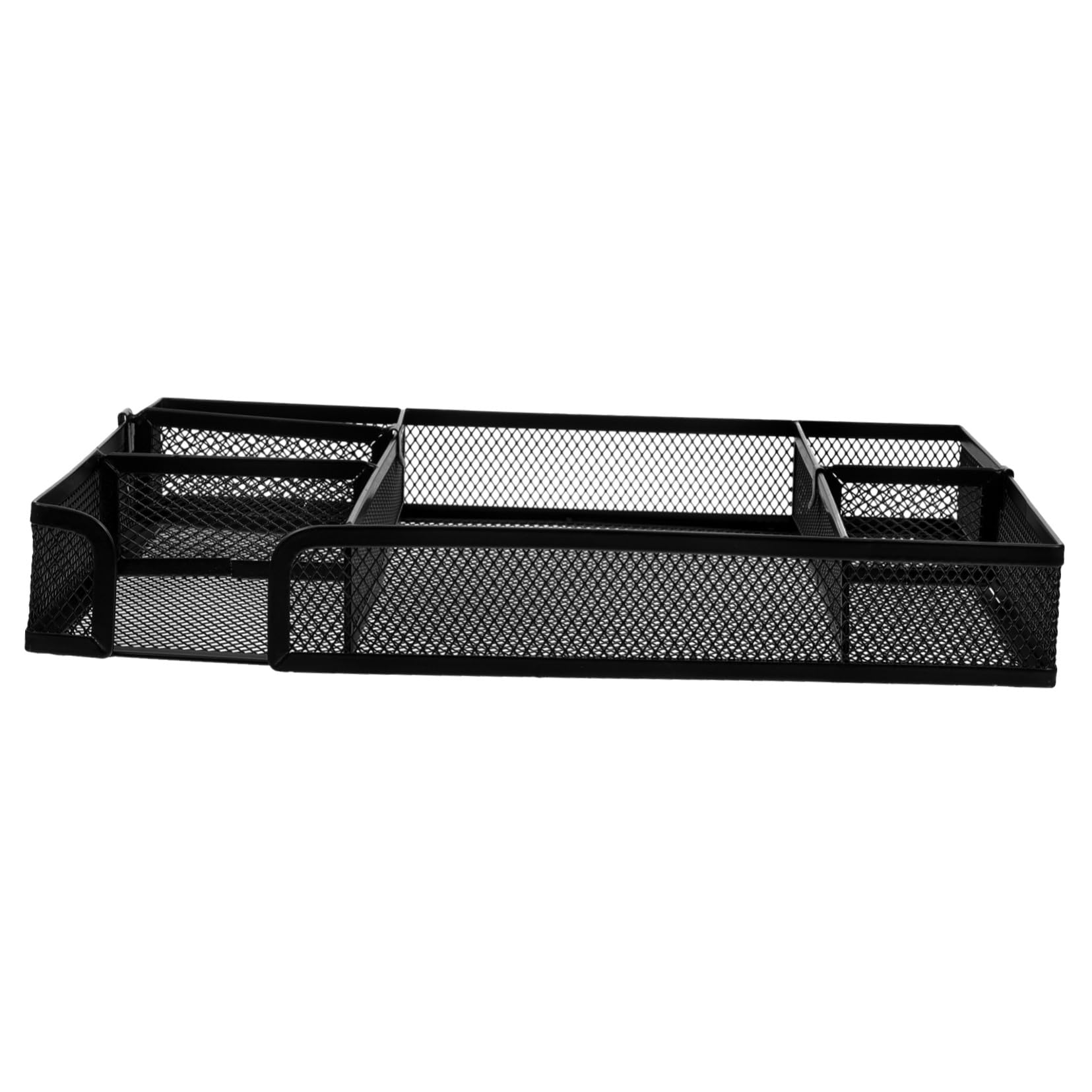 Housoutil 3 Pezzi Organizer Scrivania in con Scomparti Vassoio per Cassetto Ufficio Organizer Piccolo per Accessori Scrivania Nero Resistente