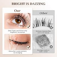 Vista 6 de Máscara de rímel de 2025 con vara de hierro para uso diario, gruesa, rizada, duradera, impermeable, a prueba de sudor, alargamiento, no mancha