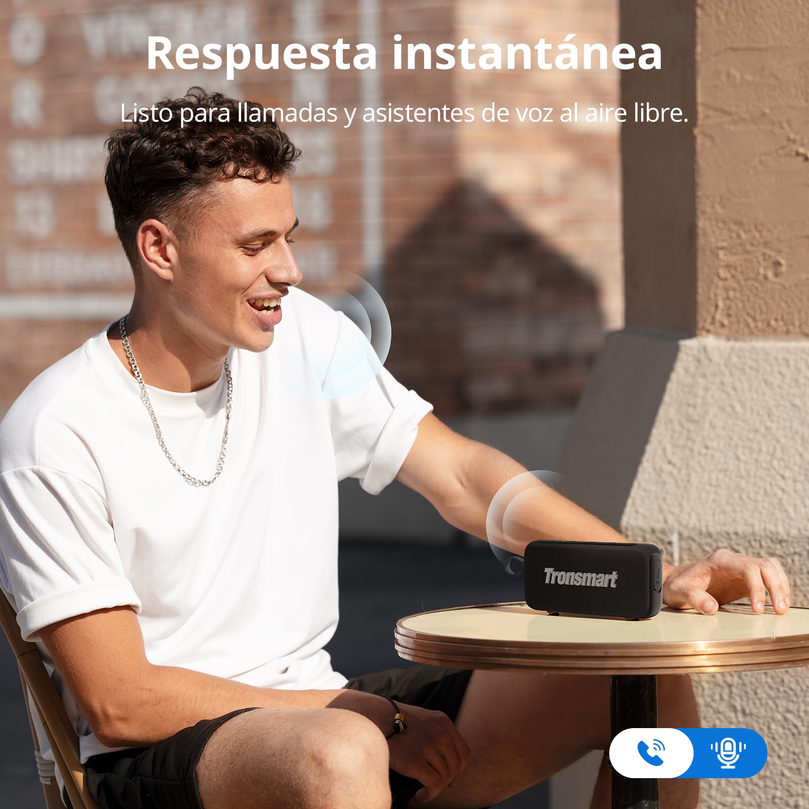 Tronsmart Trip 2 Enceinte Bluetooth portable d'extérieur mains libres avec microphone intégré, étanchéité IPX7, égaliseur personnalisable (Noir)