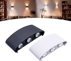 Arandela Meia Lua Led 6w 6 Fachos Ip66 Bivolt 3000k (Branco)