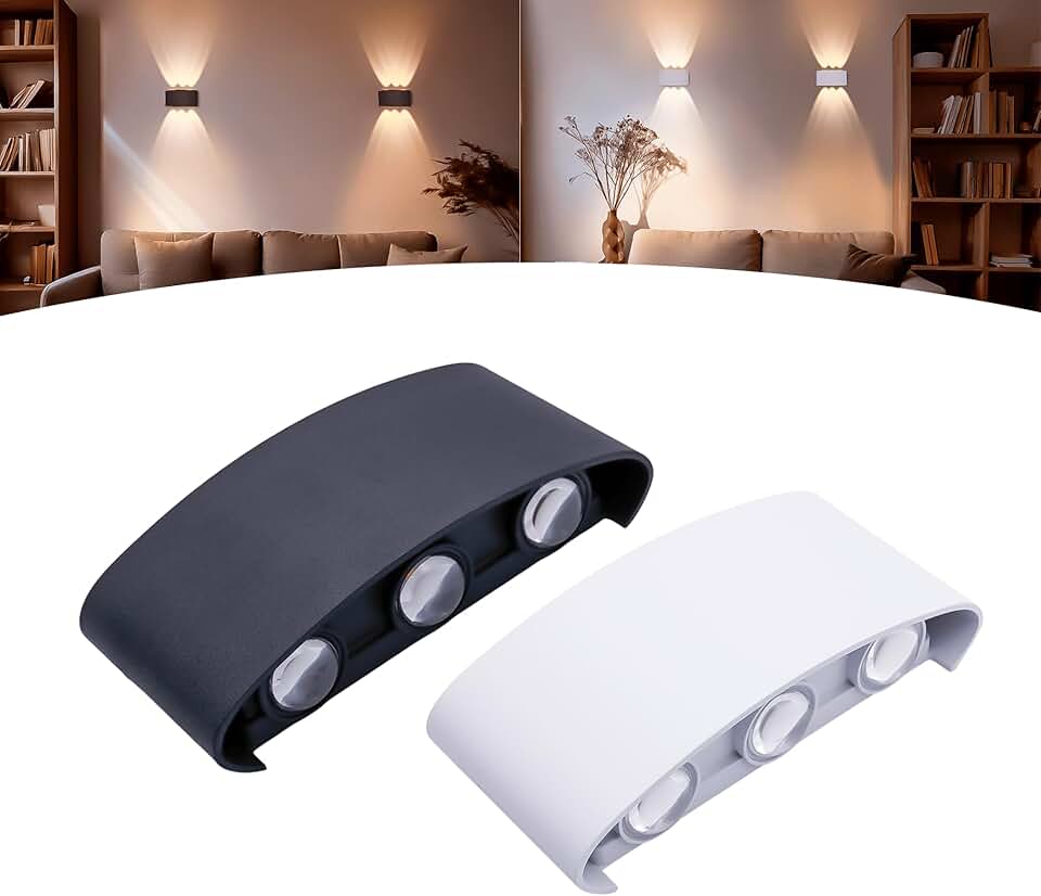 Arandela Meia Lua Led 6w 6 Fachos Ip66 Bivolt 3000k (Branco)