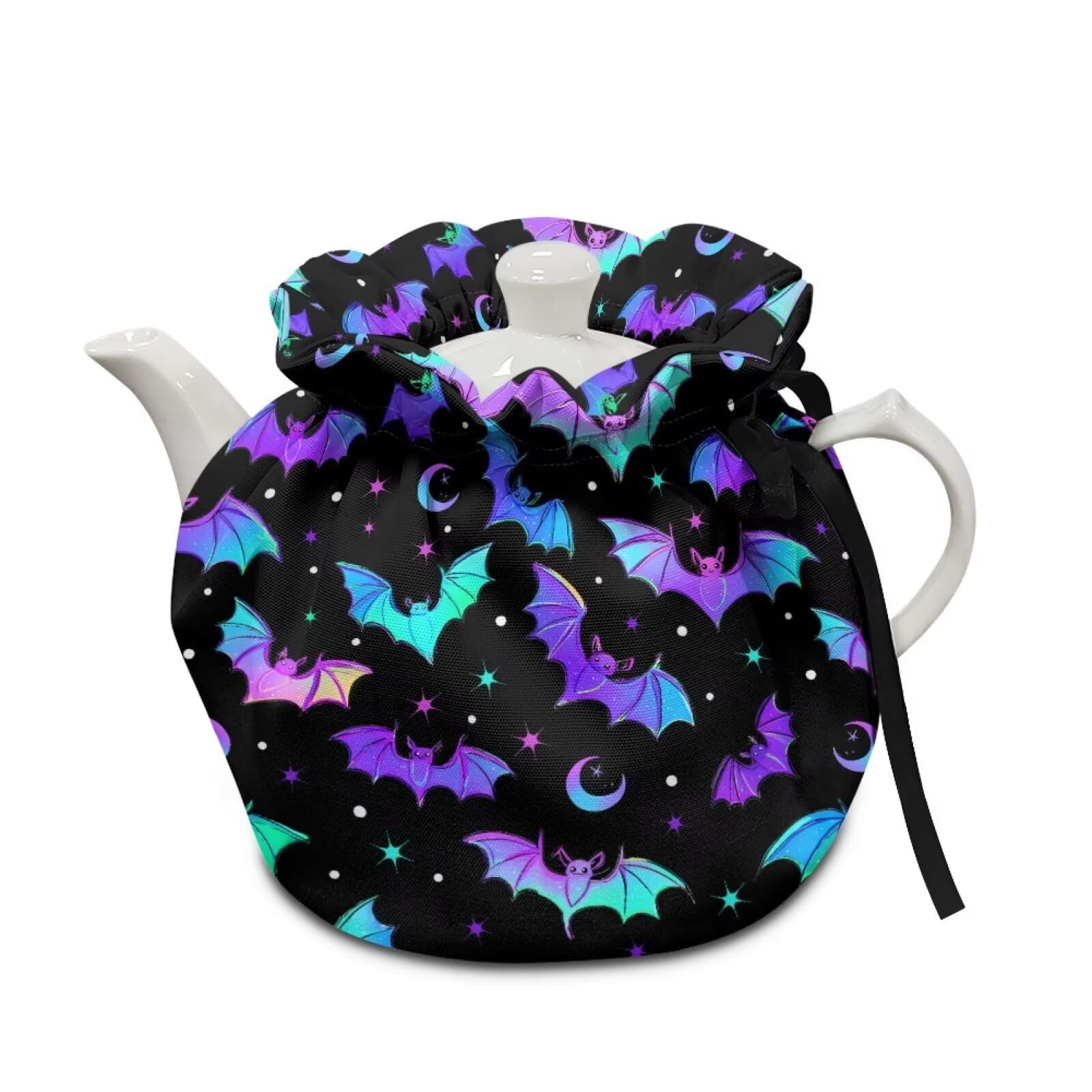 Tea Cozy for Teapot Insulated Kettle Cover,Halloween Bats Heat Insulation Breakfast Warmer Keep Warm Home Kitchen Halloween Decor