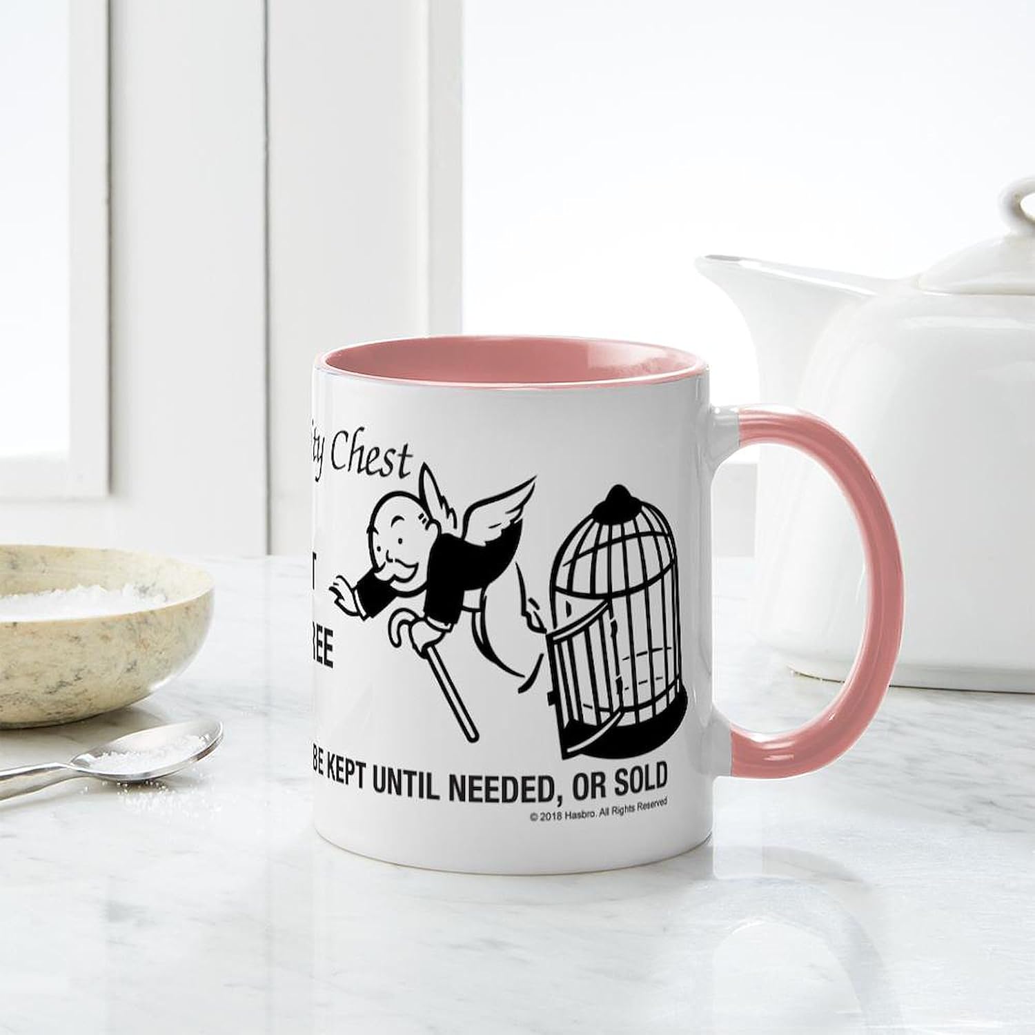 CafePress Monopoly Get Out Of Jail Free 11 Oz Ceramic Mug 11 oz (325 ml) Ceramic Coffee Mug
