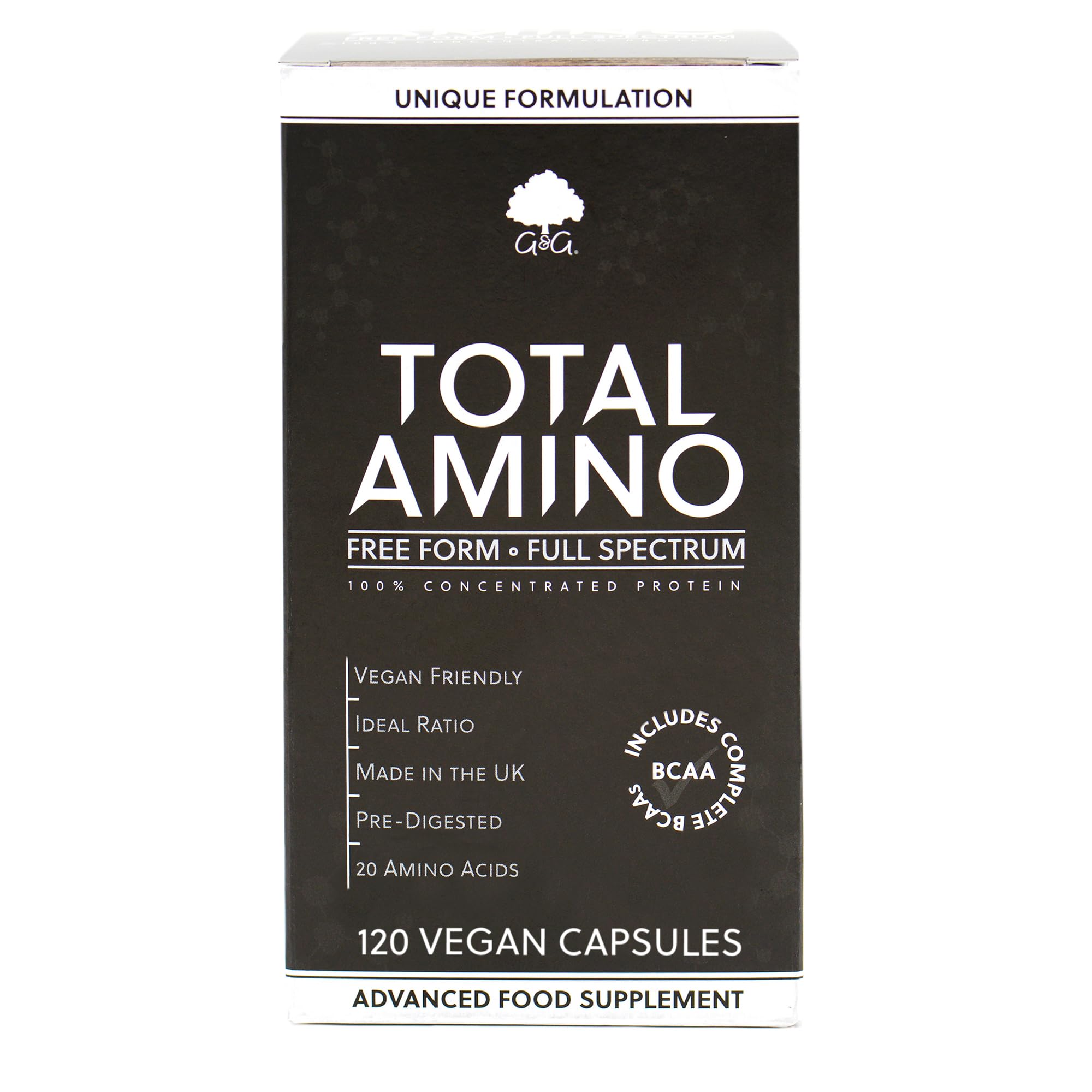 Total Amino - Full Spectrum - All 20 Acids 120 count (Pack of 1), White