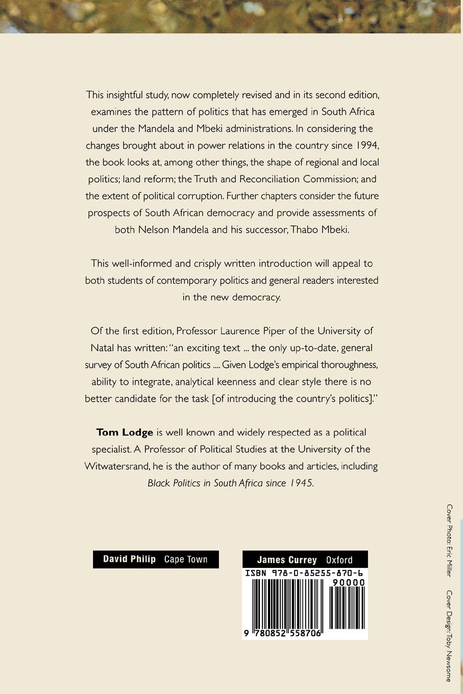 Politics in South Africa: From Mandela to Mbeki