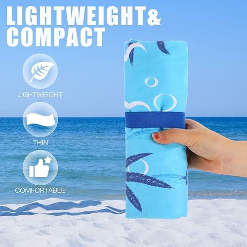 Miniatura 5 de Tudomro Juego de 6 toallas de playa extra grandes de 75 x 40 pulgadas, toalla de playa de gran tamaño, toalla de baño absorbente, toalla de baño de