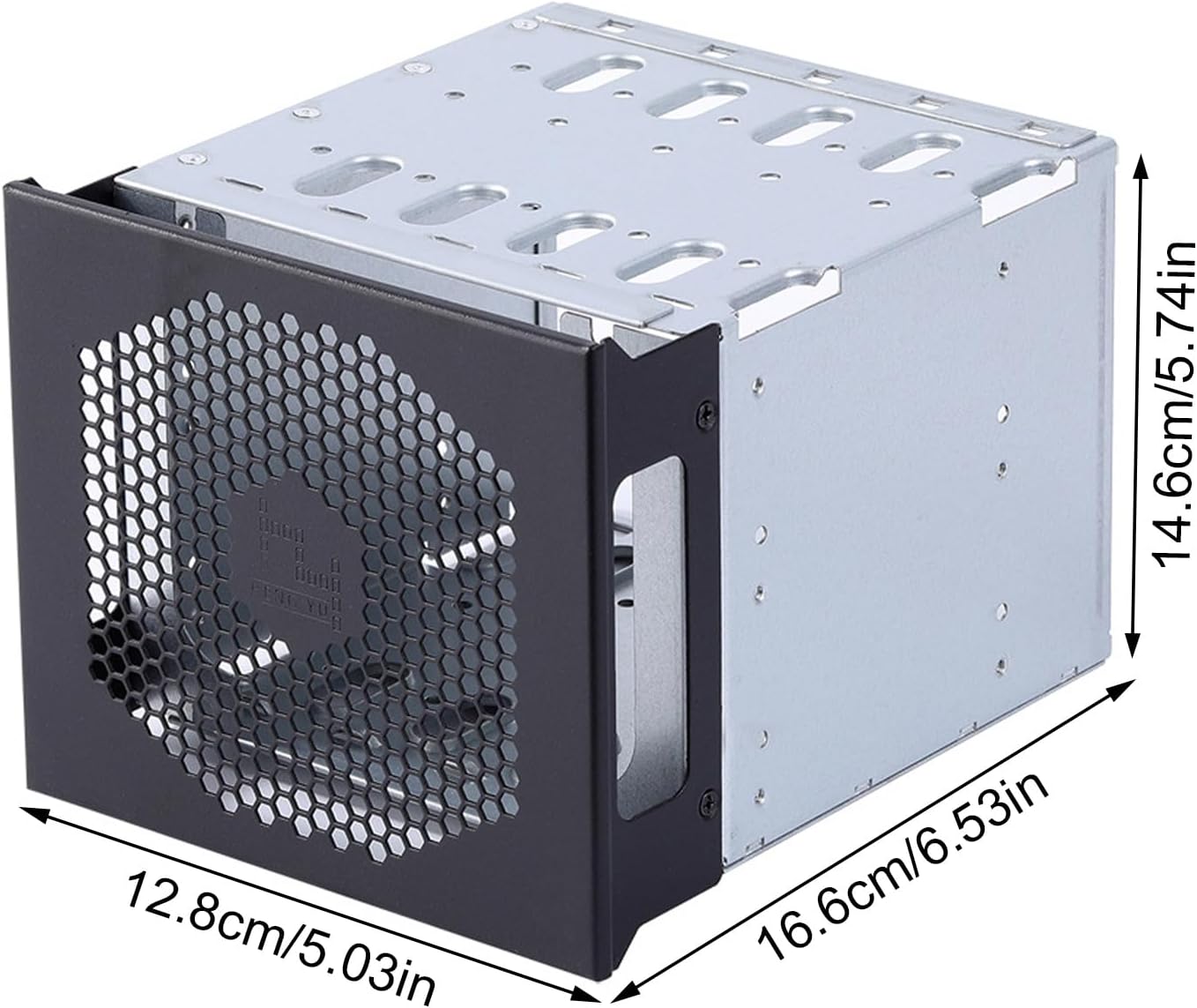 5 Bay 3.5inch Hard Drive Expansion Cage for Computer Case Storage Rack Steel Hard Drive Cage
