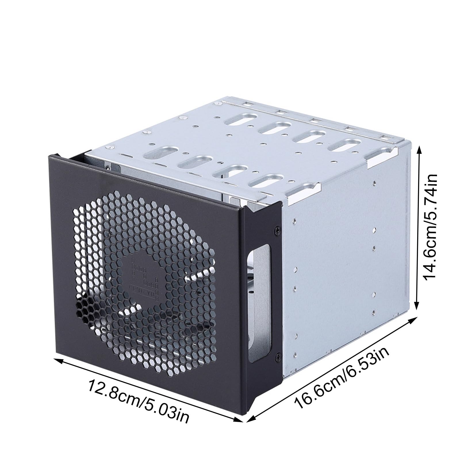 Caja de almacenamiento de 5 compartimentos de 3.5 pulgadas, cinco discos, 3 chasis, caja de almacenamiento de expansión para computadora, jaula de disco duro de alta capacidad