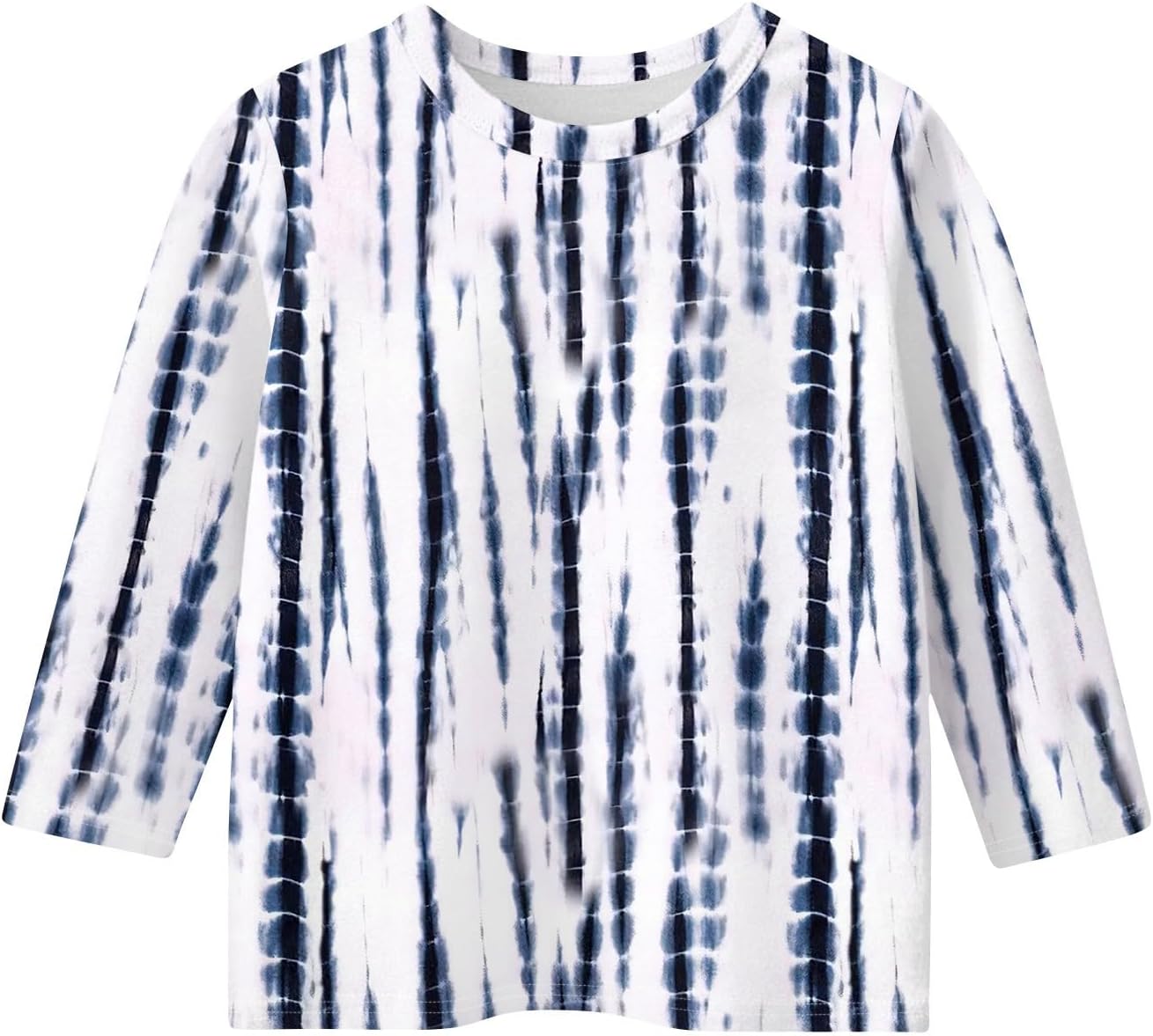 3/4 Sleeve Shirts for Teens Girls Crew Neck Cute Summer Tops Floral Print Summer Blouses Cute Clothes 5-16 Years A13-dark Gray 10-11 Years image 3 of 4 B0FCR8CTHD