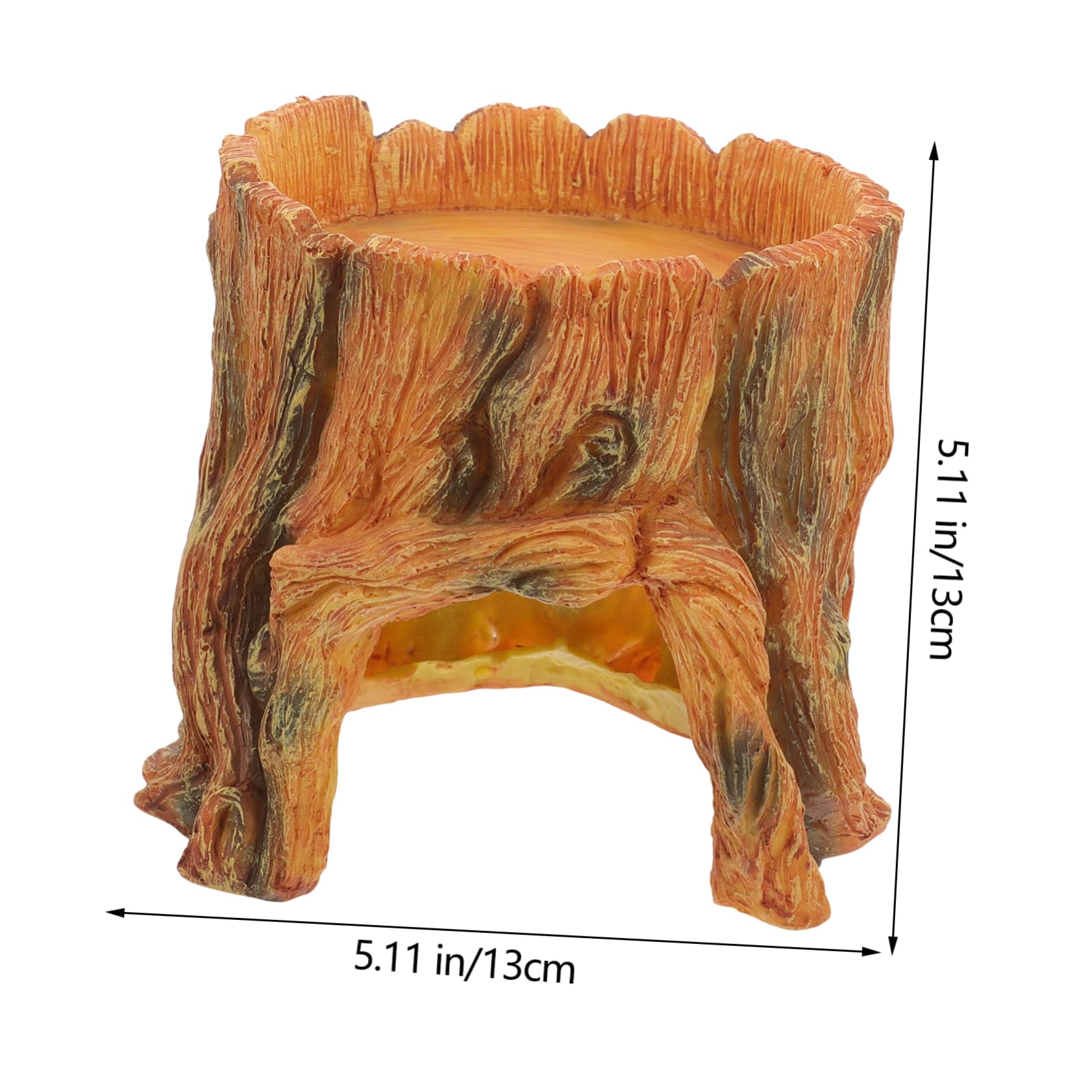 Didiseaon Decorazione Per Acquario Finta Rifugio Per Pesci e Rettili Stump Design Naturale Accessorio Estetico Per Serbatoi e Terrari Facile Da Posizionare e Mantenere