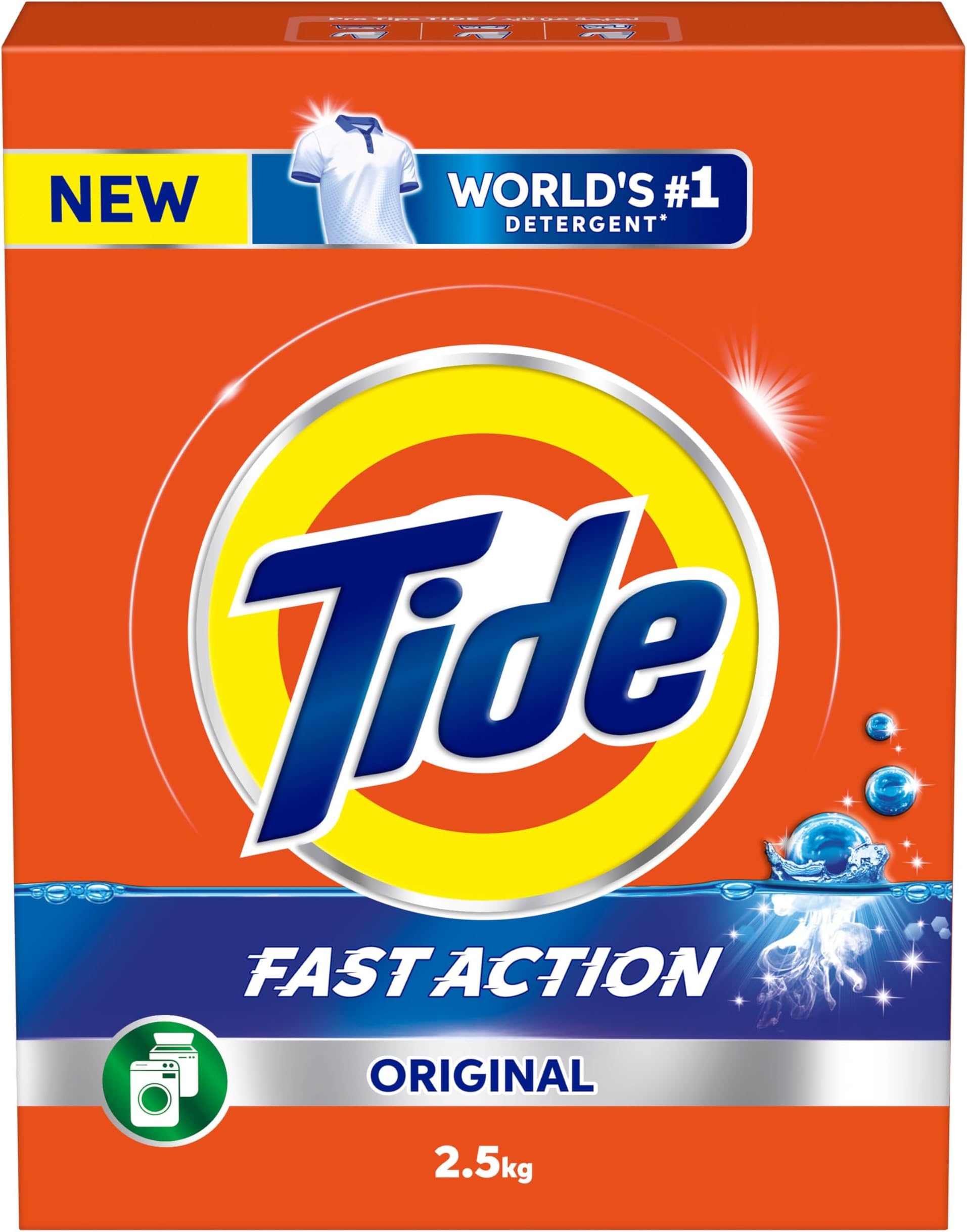 Fast Action Laundry Detergent Powder, 2.5 KG