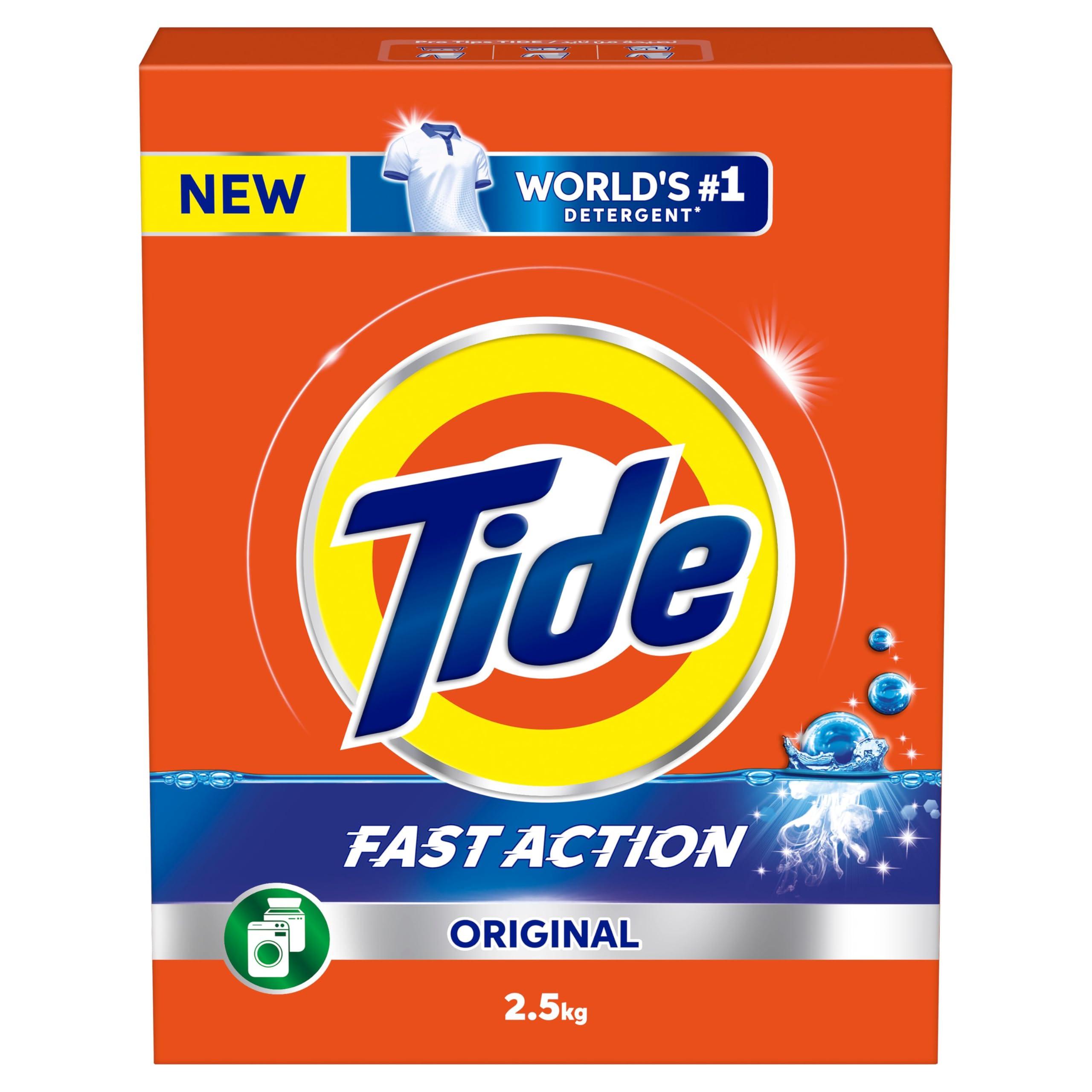 Tide Fast Action Laundry Detergent Powder, 2.5 KG