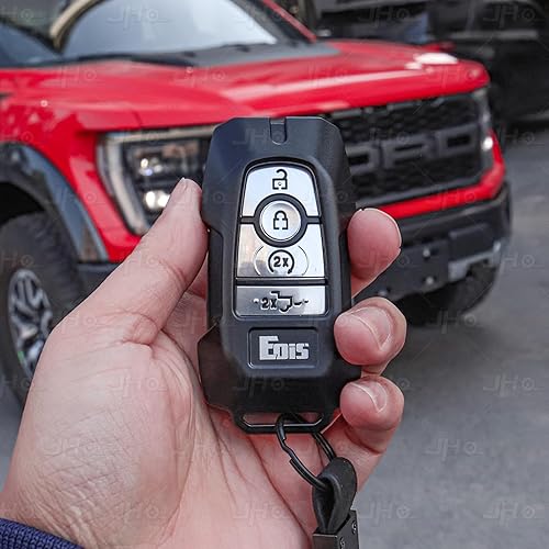 JHO 1 funda protectora para llave de automóvil, aleación de aluminio y magnesio, compatible con Ford F150 Raptor 2021 2022 2023, accesorios de