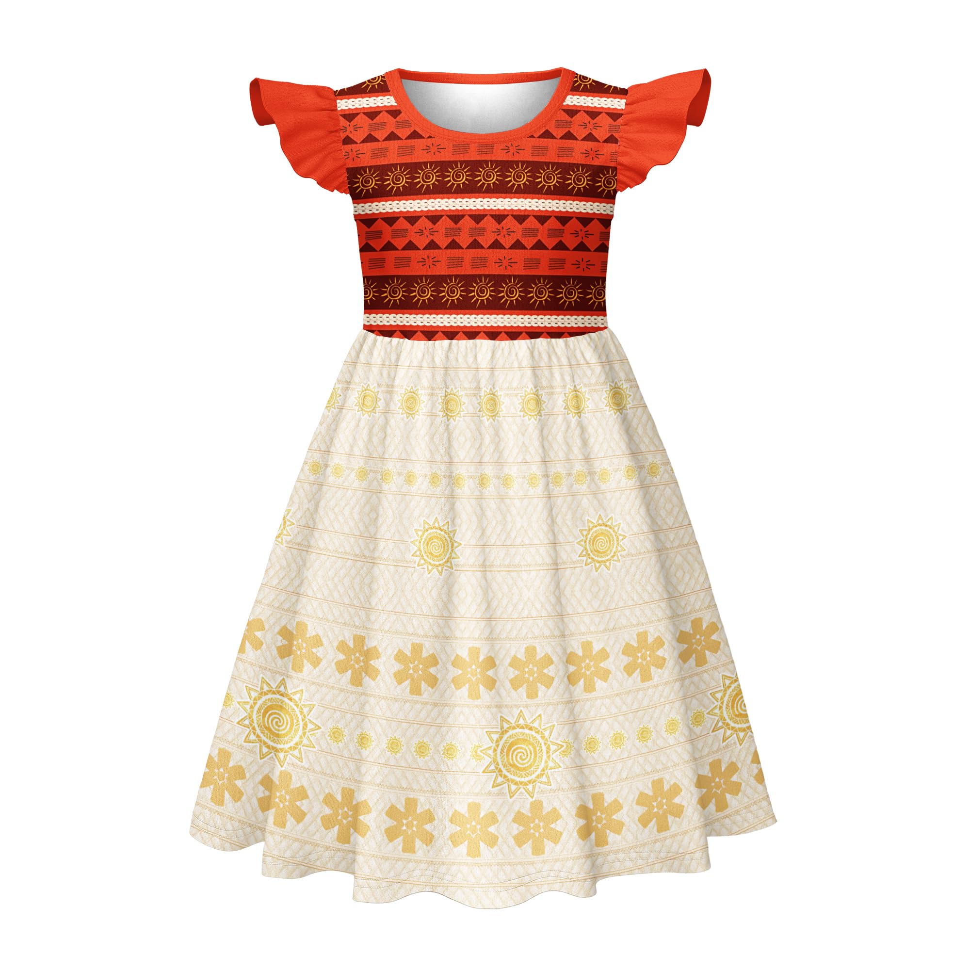 LQSZ Girls Princess Nightgowns Flutter Sleeves Night Dress Sleepwear 3-10 Years Pajamas Nightgowns for Little Girls