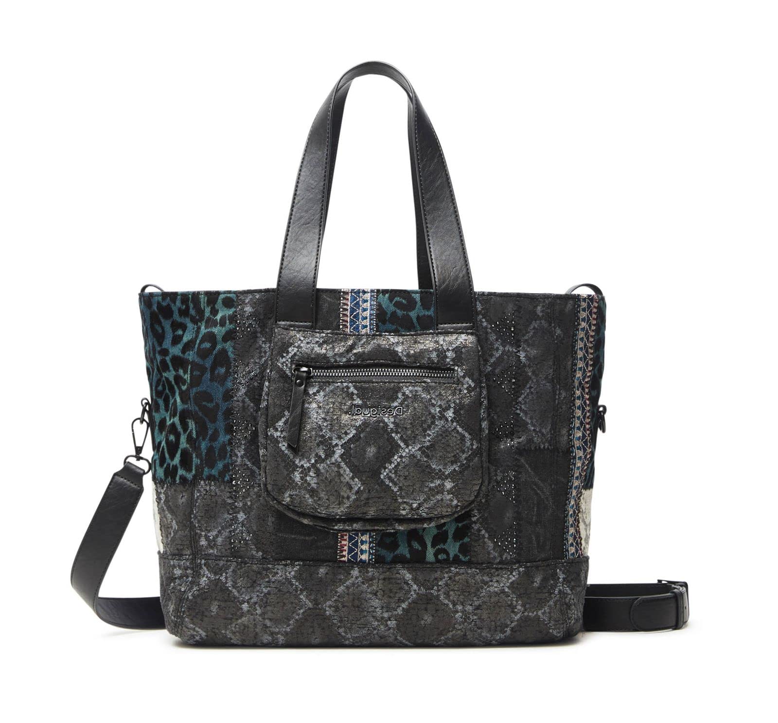 Desigual Bols_Pasadena Tunez - Bolsa de la compra, color negro, Negro, Einheitsgröße
