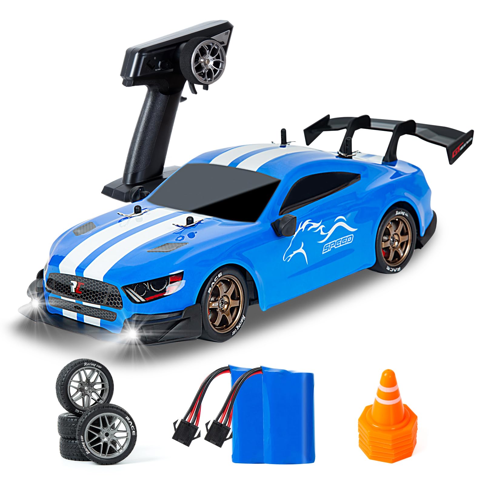 BORSTOYPRO RC Drift Car, 1:14 Remote Control Drift Car 4WD GT Drift RC Cars High Speed Racing Vehicle Drifting Cars with Proportional Throttle Toy for Adults Boys Kids