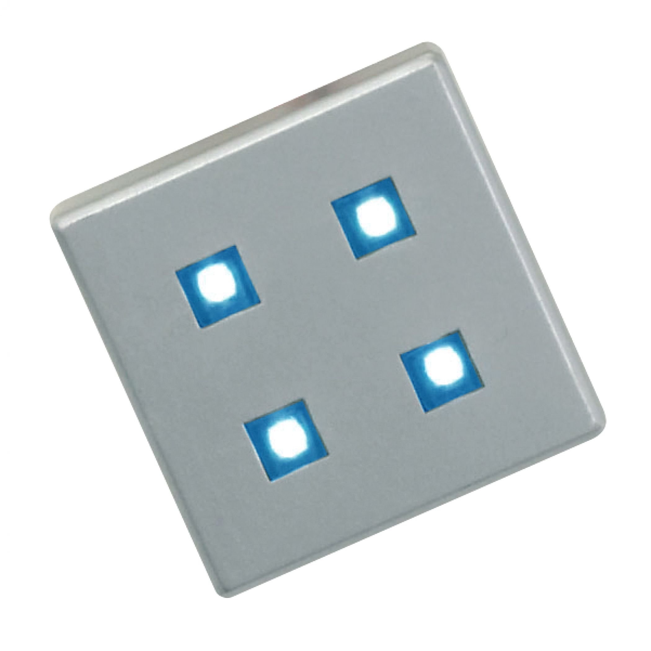 Leyton Lighting Blue Led-Plsq1be Extra Head For Square Led Plinth Lights (, 38Mm Square)