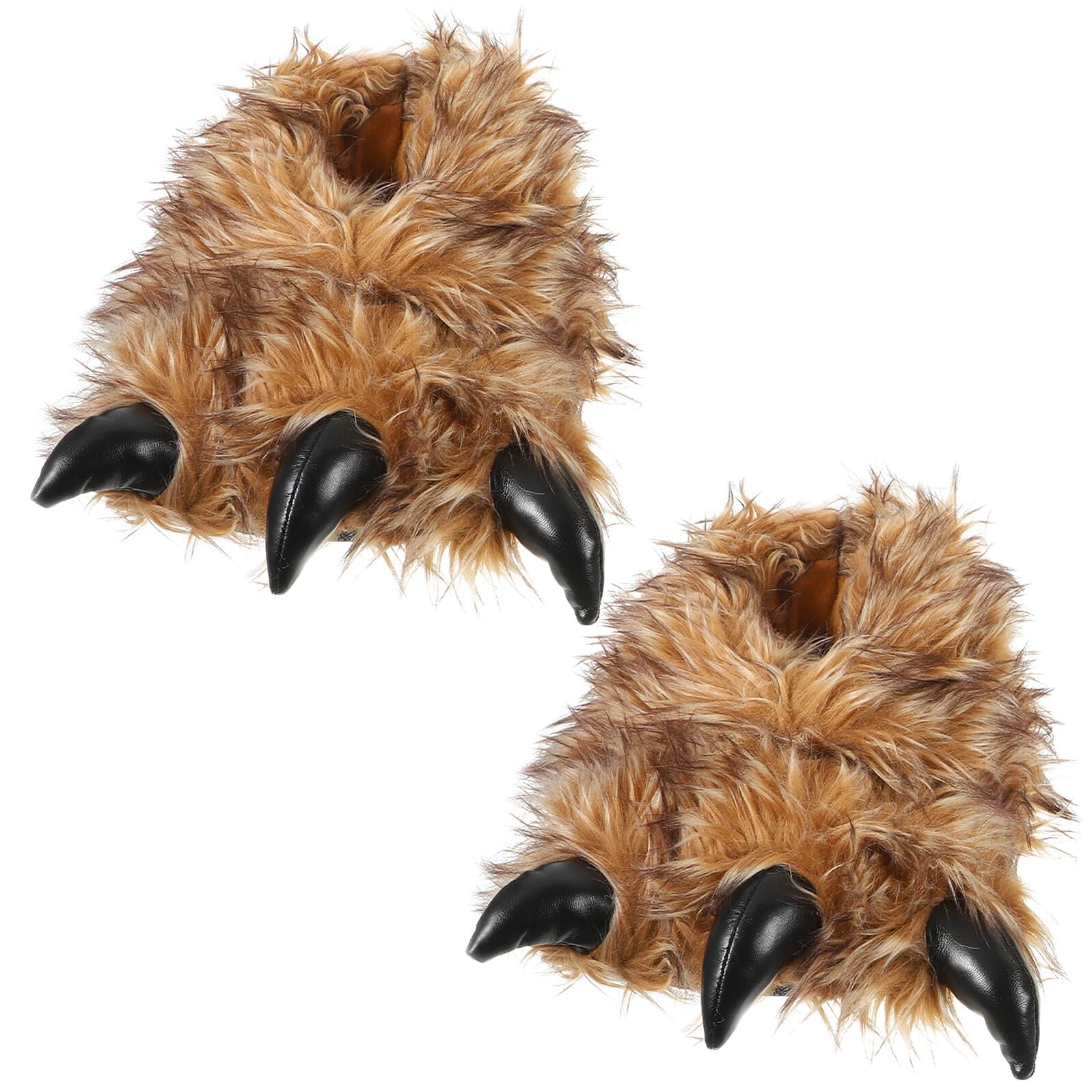TOYANDONA Pantuflas de Felpa Cálidas Diseño de Oso, 1 Par, 28 Cm