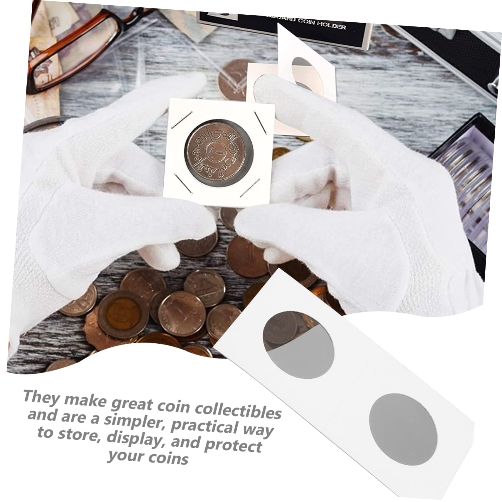 Raccoglitori e Adatti a Monete da 17,5 Mm a 31,5 Mm per Monete Pezzi in Carta Bianca 400 Leggeri Organizzatori Pratici per Collezionisti per Collezione Numismatica