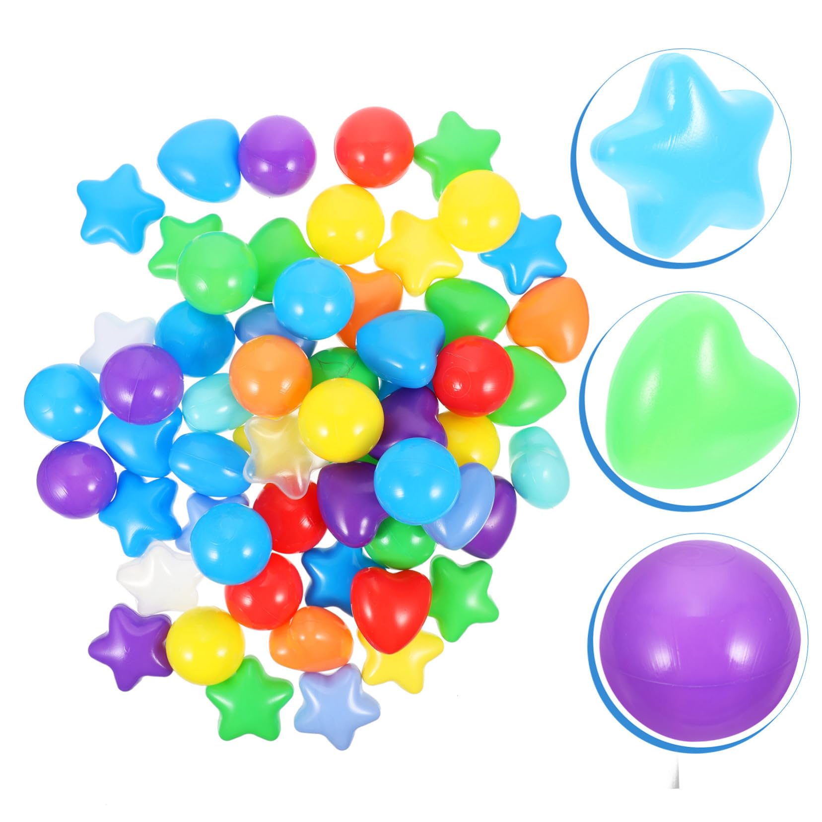 Gatuida Bolas de Plástico Forma de Estrella de 150 Piezas para Niños